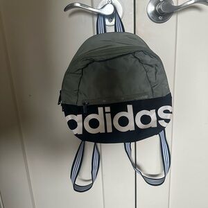Adidas Green and Black Mini Backpack
